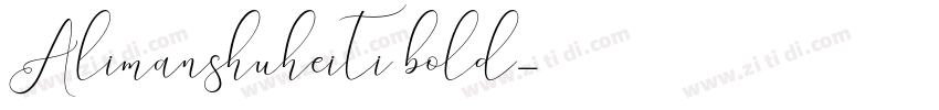 Alimanshuheiti bold字体转换